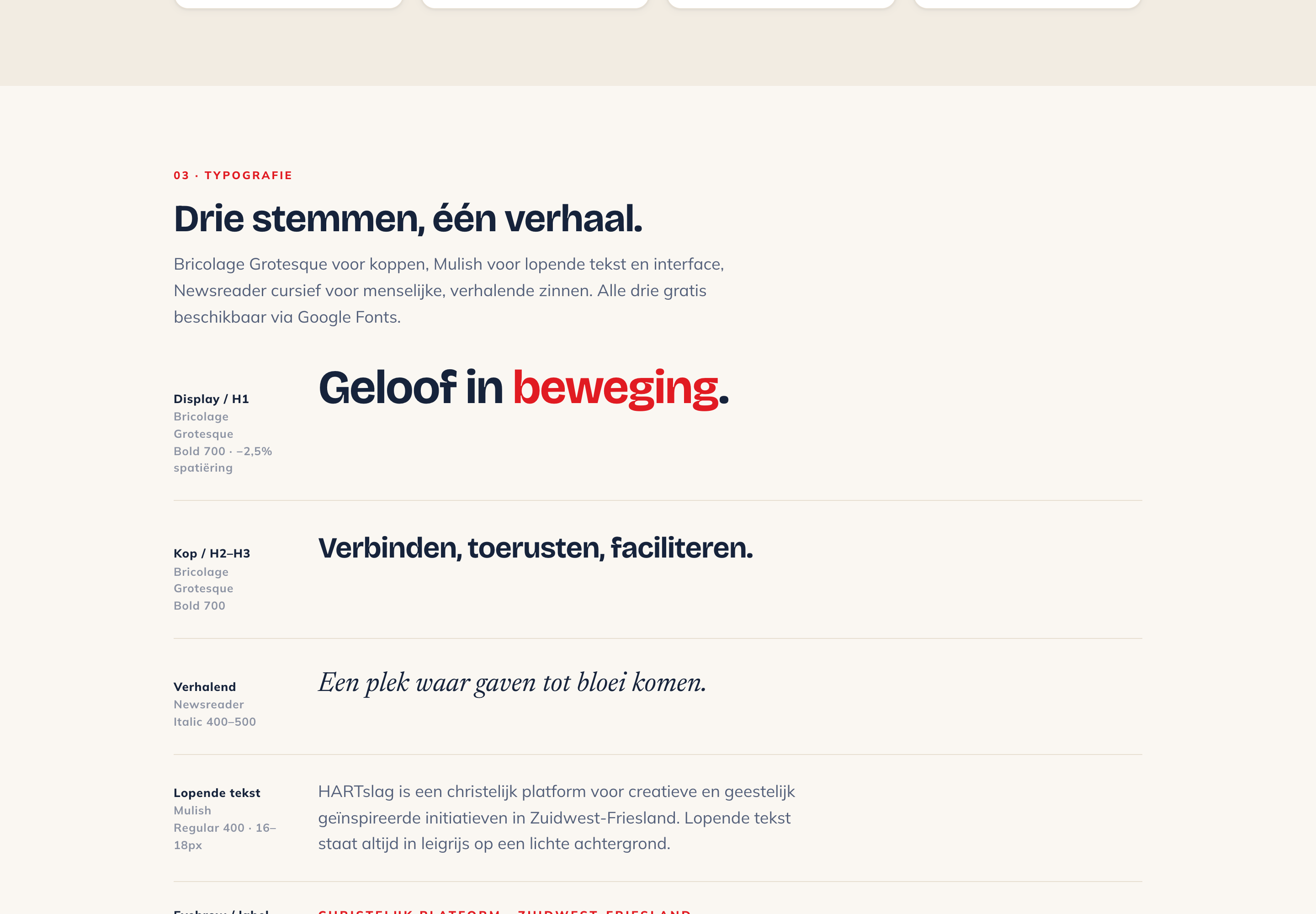 HARTslag huisstijl — typografie